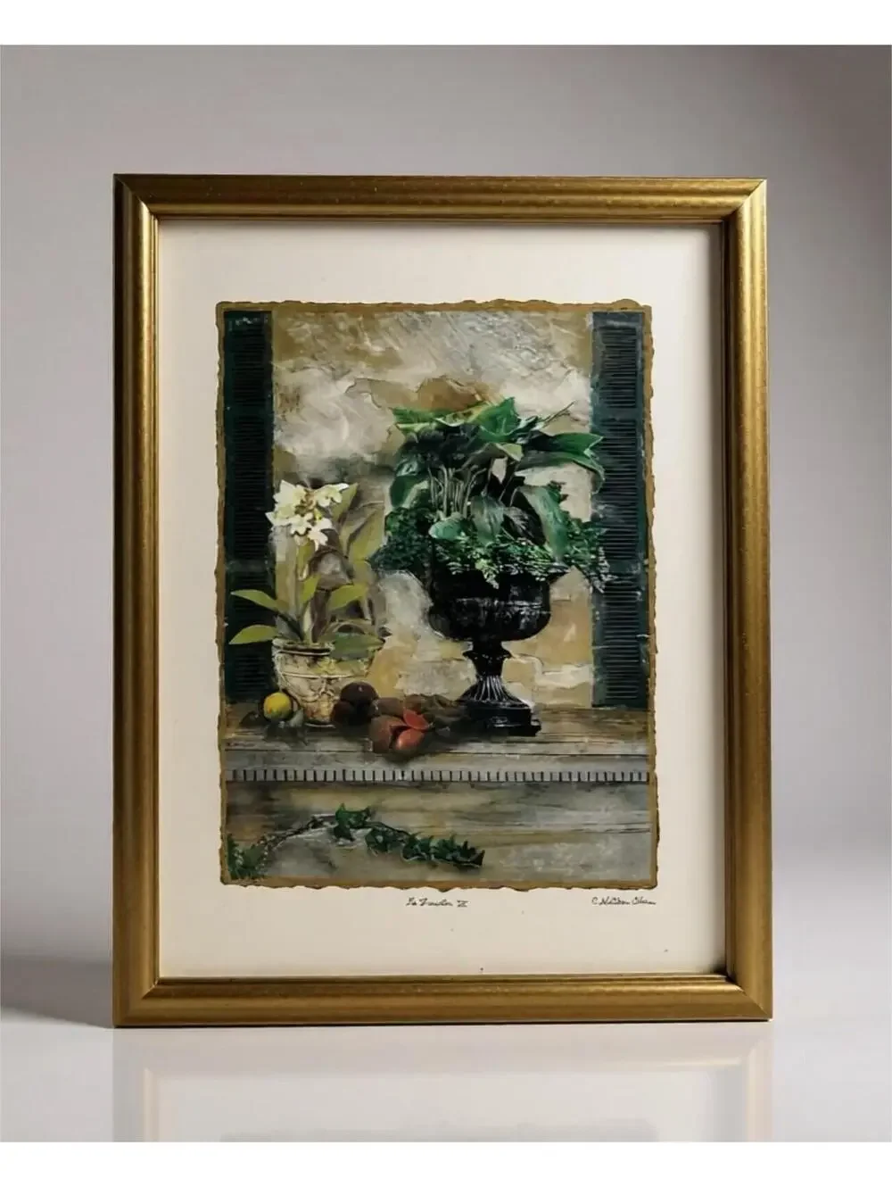 Pair of Framed Still Life Art Prints by C. Winterle Olson